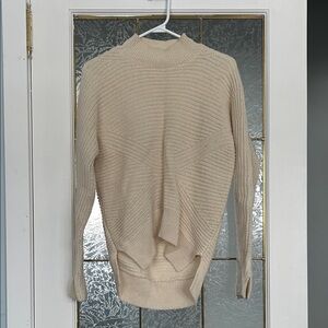 Elegant Cream Women's Wool Blend Sweater